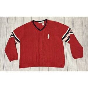 Liz Claiborne LizGolf Solheim Cup Women's Pullover Sweater Red Size XL